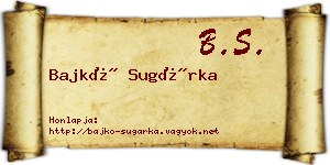 Bajkó Sugárka névjegykártya